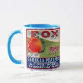 MOK ~  GEORGIA PEACHT CRATE ETIKET ~ FOX (Links)