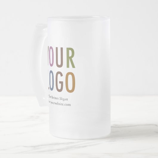 Mok glazen bier met Logo 16 oz Geen minimum (Voorkant links)