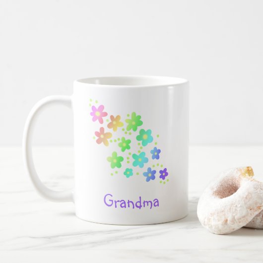 Mok Grandma Rainbow Flowers (Met donut)