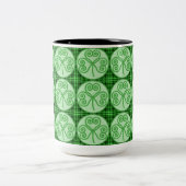 Mok groen en zwart geplakt Shamrock Pattern (Center)