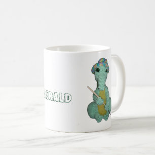 Mok - Groene alligator Doll met naam
