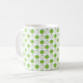 Mok groene Apple Pattern Coffee (Voorkant links)