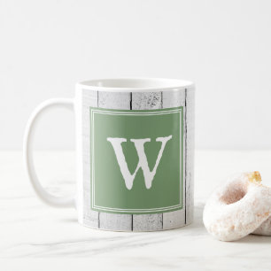 Mok Groene bijtende monogram