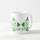 Mok groene Shamrocks Pattern (Voorkant rechts)