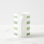 Mok Groene Stripes Horizontal Bone China (Achterkant)