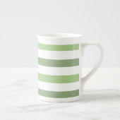 Mok Groene Stripes Horizontal Bone China (Rechts)