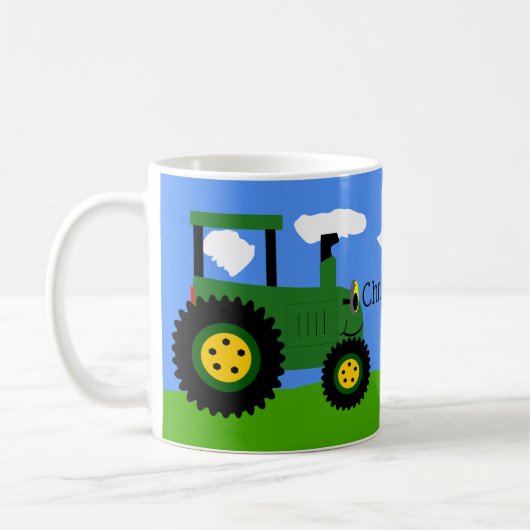 Mok groene tractorkoffie (Links)