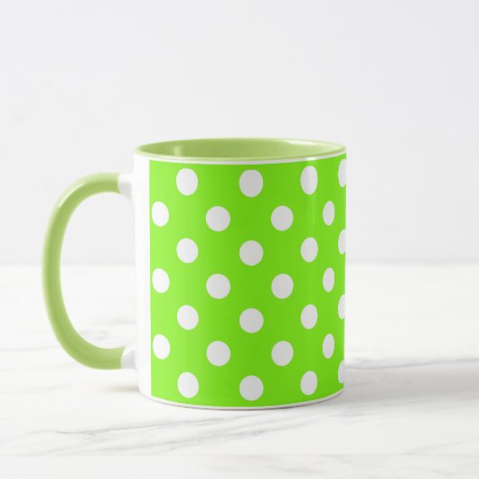 mok groene , witte en groene polka - stippen (Links)