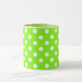 mok groene , witte en groene polka - stippen (Midden)