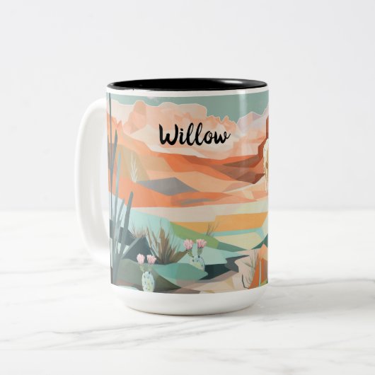 Mok Groot met Western Abstract Schilderachtig (Voorkant links)