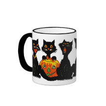 Mok Halloween Black Cats uit de jaren dertig