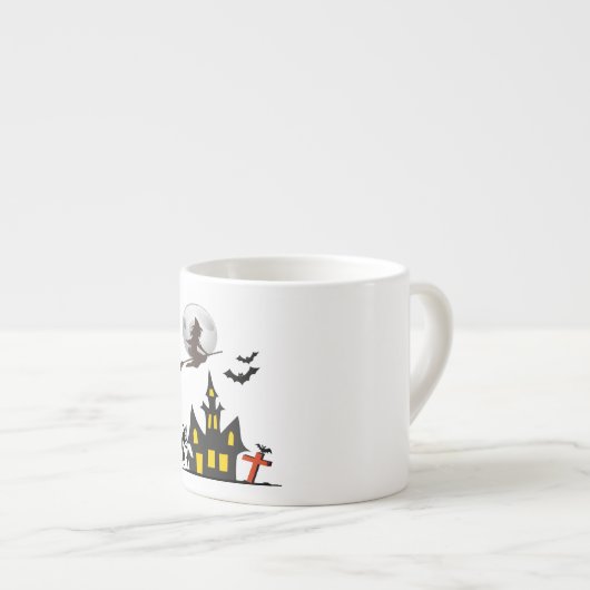 Mok Halloween Haunted House Espresso (Voorkant rechts)