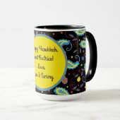 Mok "Hanukkah Paisley Dreidels and Stars" (Voorkant rechts)