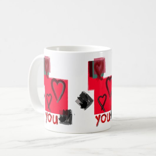 Mok "Hart op je" Afdruk van Nicky Brendon (Voorkant links)