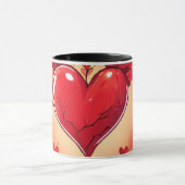 #mok #heart print mok "Liefde in elke slok: hart (Midden)