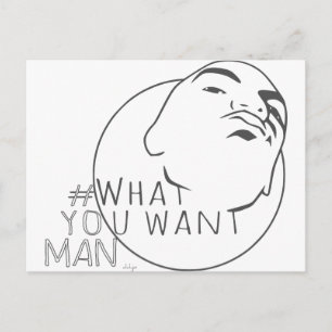 Mok heet   Hashtag Yo Man Wat je wilt Briefkaart