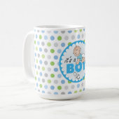 Mok/Het is een jongen met Polka Dots Koffiemok (Voorkant links)