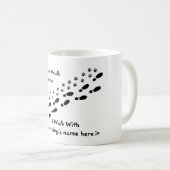 mok hondenliefhebber I Loop nooit alleen Pawprint (Voorkant rechts)