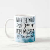 Mok Hoop fluistert, probeer het nog een keer (Links)