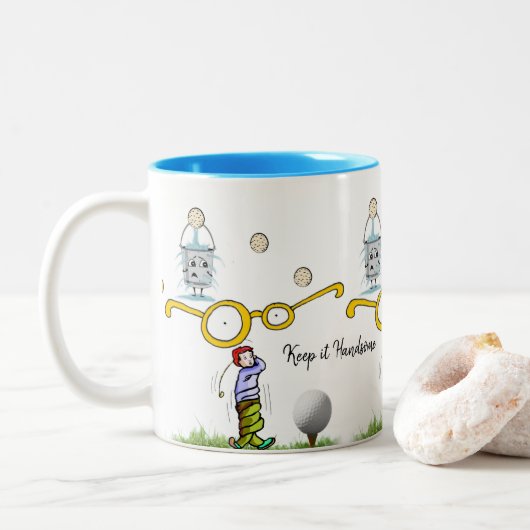 Mok Houd het handige Golfer (Met donut)