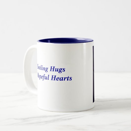 Mok Huggen genezen Blauw (Voorkant links)