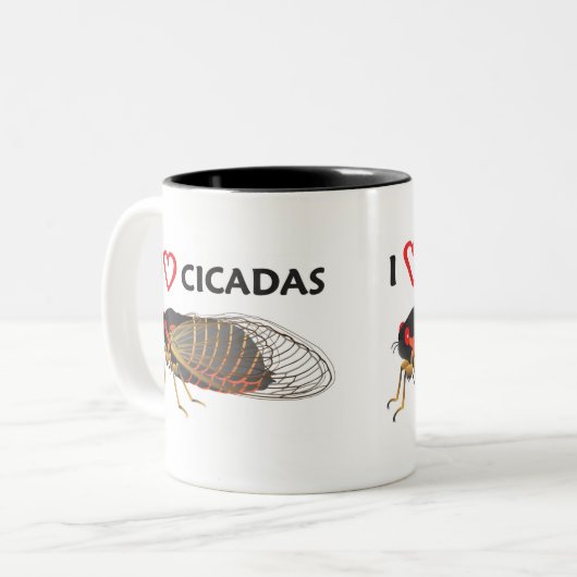 mok "I Love Cicada" (Voorkant links)