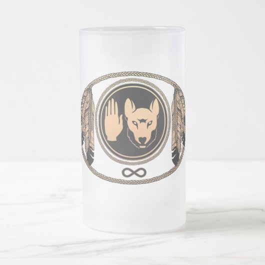 Mok in het wild van Wolf Beer Art Stein Mok (Center)