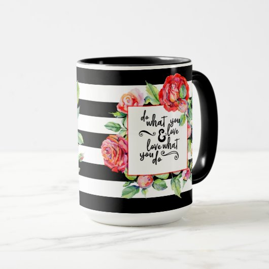 Mok Inspirerend prijsopgave - doe wat u van Rozen  (Voorkant rechts)