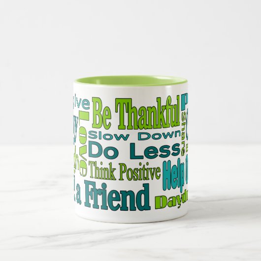 Mok Inspirerend Word Cloud Coffee (Center)