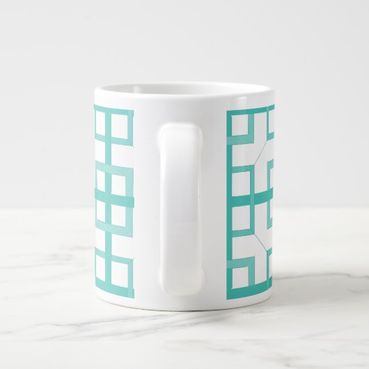 Mok - Interwoven Aqua Squares (Achterkant)