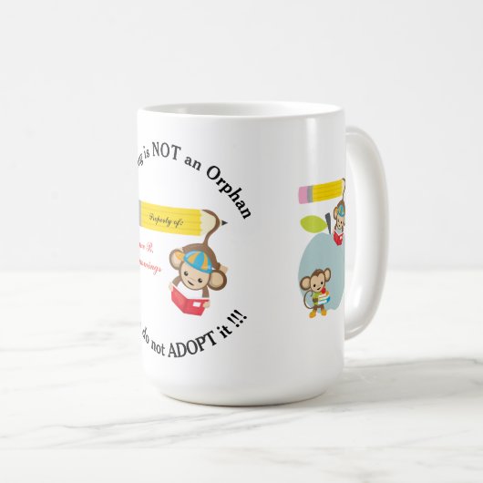 Mok is geen orphan alstublieft geen aap (Voorkant rechts)