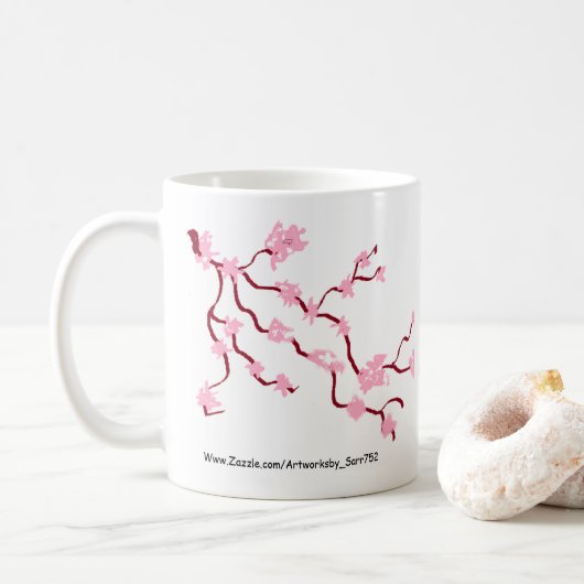 Mok/Japanse roze Cherry Blossom Koffiemok (Met donut)