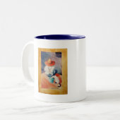 Mok, Kantoor "Ik heb je rug" slogan Tweekleurige Koffiemok (Voorkant links)