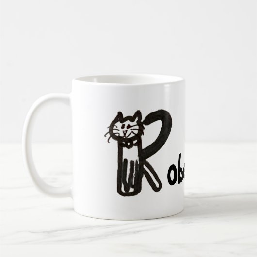 Mok - Kat letter R met naam (Links)