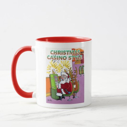 Mok kerstcasino-stijl rode combo (Links)