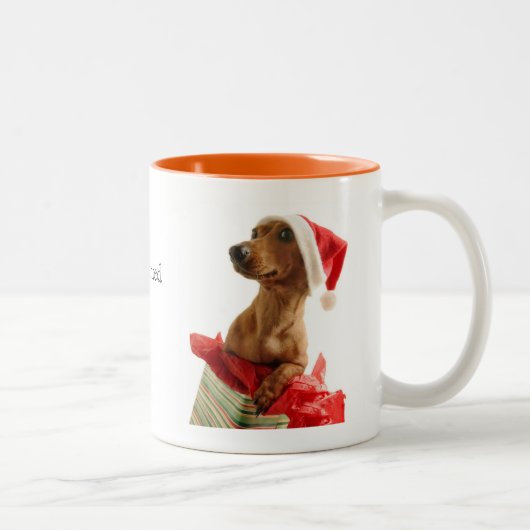 Mok kerstdachshund (Rechts)