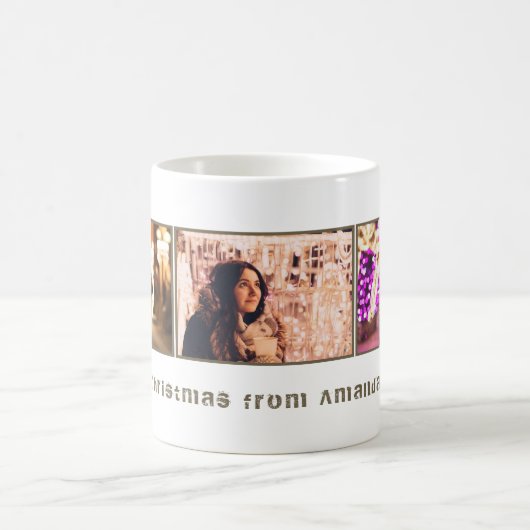 Mok kerstfoto's collage | Moderne feestdag (Center)