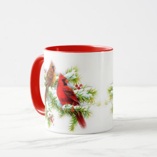 Mok kerstkardinalen (Voorkant links)