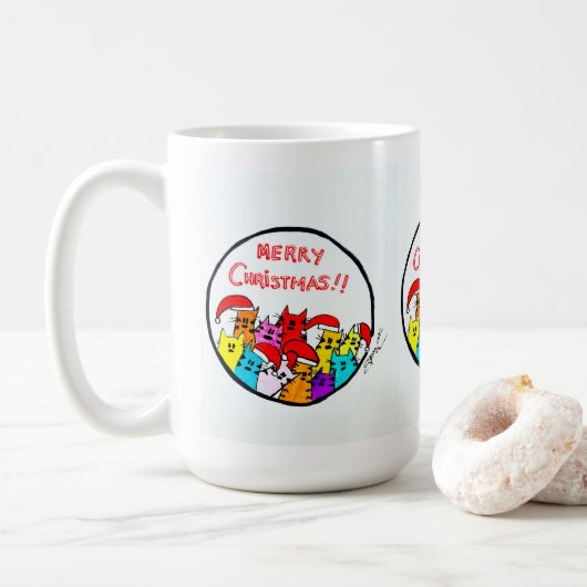 Mok kerstkatten (Met donut)
