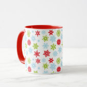 Mok kerstsnowflakes (Voorkant links)