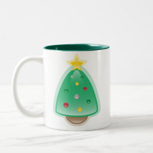 Mok kerstvierkant kerstboom