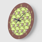 Mok Keukenkeuken koffiebeker met Retro Coffee Grote Klok (Hoek)