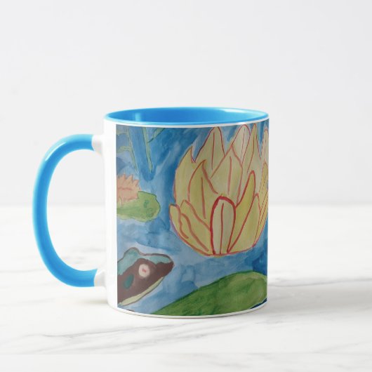 Mok kikker en waterlib (Links)