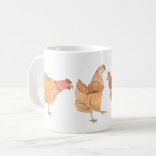 Mok kippen (Voorkant links)