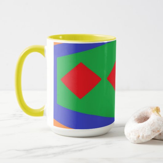 Mok : kleurrijk Abstract (Met donut)