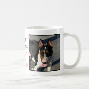 Mok koffie bij valentijnse bull Terrier