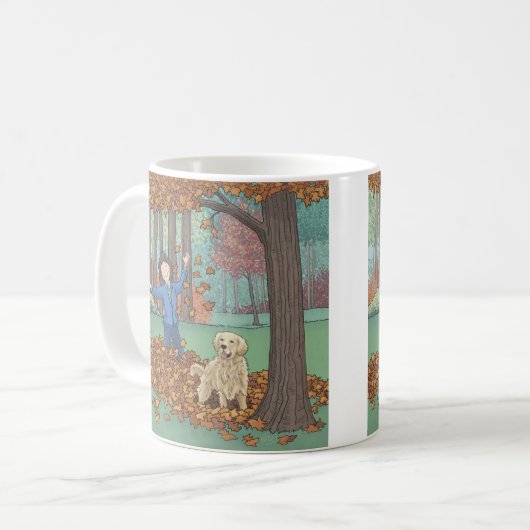 Mok koffie in het najaar (Voorkant links)