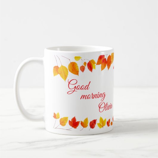 Mok koffie in het najaar (Links)