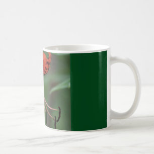 mok koffie met oranje gevlekte lib