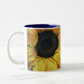 mok koffie met zonnebloem (Links)